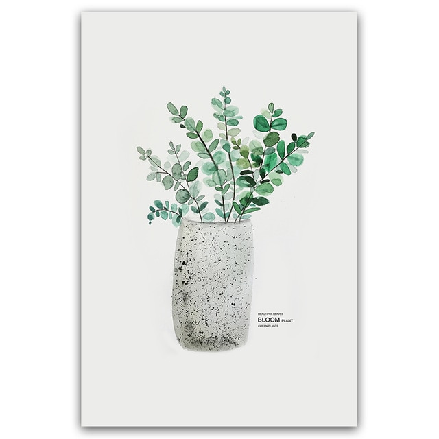 Green Plants Wall Art Poster
