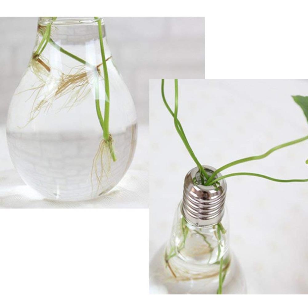 Clear Light Bulb Flower Vase Stand