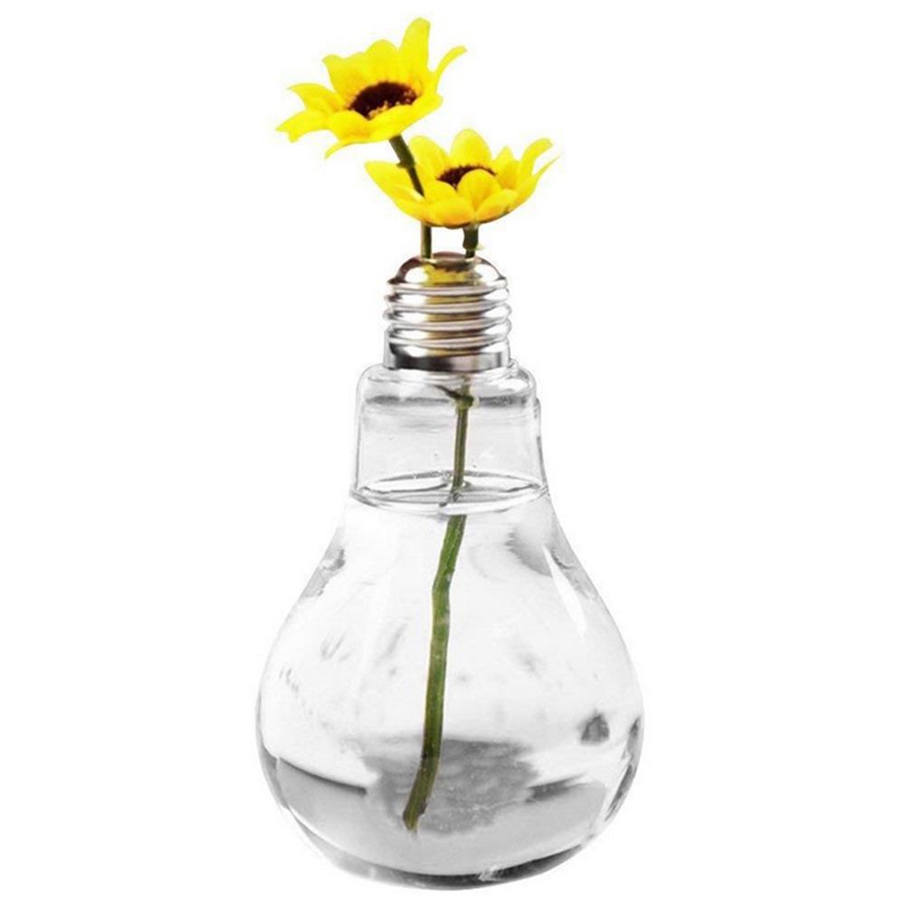 Clear Light Bulb Flower Vase Stand