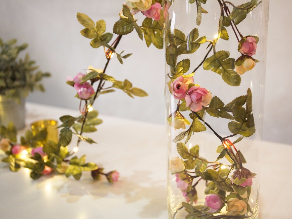 Flowers with Leaves LED String Light
