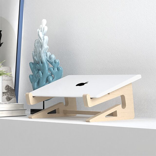 SMOYNG Wood Laptop Stand Holder Increased Height Storage stand for Macbook 13 15 Inch Notebook Vertical Base Cooling Stand Mount